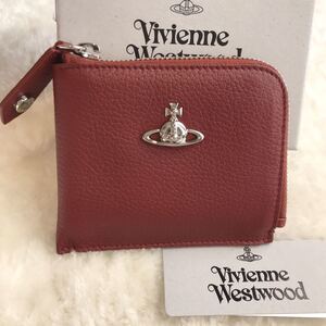 【新品未使用】2.8万直営店購入ヴィヴィアンウエストウッド Lジップコインケース ミニ財布 Vivienne Westwood 小銭入れ レザー スリム財布