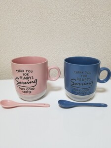 スープマグカップ スプーン付き 2個セット