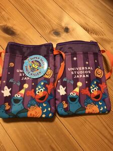  beautiful goods USJ not for sale 2 piece pochette shoulder Sesame Street Halloween universal Studio Japan rare free shipping 