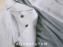 超高級 美品 Aquascutum 一級品モダンチェスターコート 圧倒的オシャレモダンデザイン アクアスキュータム ふわぽこスタイル_画像7