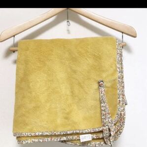 柔らかな肌触り ブランケット イエロー 山吹色