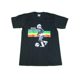 ボブマーリー レゲエ ジャマイカ サッカー おもしろデザイン ストリート系 ブラック 半袖 おしゃれ メンズTシャツ ★N54M 