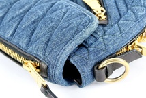【超美品】miumiu ミュウミュウ デニム バイカー ショルダーバッグ ブランド鞄 ブルー系【KJ5】_画像6