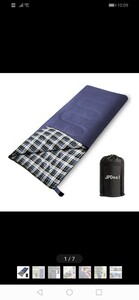 寝袋 シュラフ 封筒型 保温 軽量 210T防水シュラフ 快適温度-10℃~25℃ 春用 夏用 秋用 冬用 スリーピングバッグ
