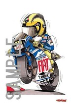 イラスト ロッシ　MotoGP2007（左向き）_画像2
