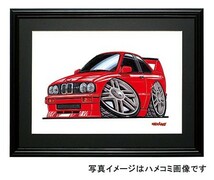 イラスト ＢＭＷ　E30 M3（赤・前）_画像1