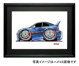 イラスト ＢＭＷ　E36 M3（青・横）