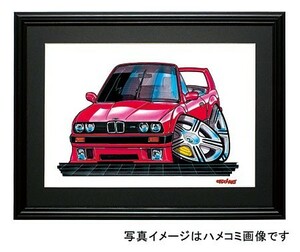 イラスト ＢＭＷ　E30（赤・コンバチ）