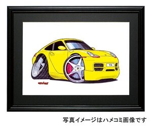 イラスト ポルシェ911（996・黄）