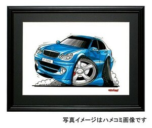 イラスト Ｅクラス W211（青・前）