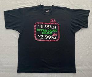 90s USA製 ビンテージ McDonald's マクドナルド EXTRA VALUE MEALS　Tシャツ　XL　ハンバーガー Coca-Cola コカ コーラ スクリーンスターズ