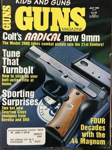 同梱取置歓迎古洋雑誌「GUNS MAGAZINE 1992 JULY」銃鉄砲武器兵器ピストルライフルイチローナガタCOLTオールアメリカン44magnum