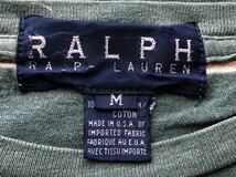 USA製 90s オールド ラルフローレン ボーダー カットソー 長袖Tシャツ　　ロンT レディース RALPH LAUREN MADE IN USA 玉5282_画像3