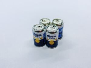 ミニチュア 缶ビール 4本セット 検索→リーメント ドールハウス シルバニア リカちゃんままごと 食玩 ぷちサンプル コロナビール2