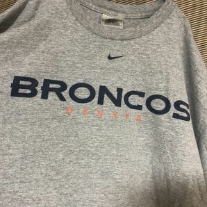 ナイキ 90s メキシコ製 NFL 半袖Tシャツ デンバーブロンコス A5 NIKE コラボ アメリカンフットボール ビンテージ スウォッシュロゴの画像2