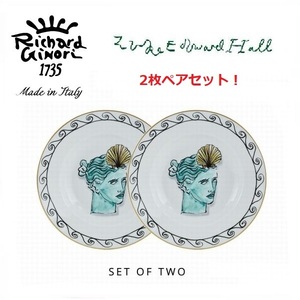 新春特別sale★人気コラボ！【新品】ジノリ1735★ Richard Ginori × Luke Edward Hall ★スーププレート ×2個セット★リチャードジノリ