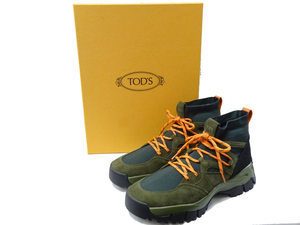 2019/10 ten thousand [ unused ] Tod's TOD'S mountain boots 7 men's khaki black group sneakers 