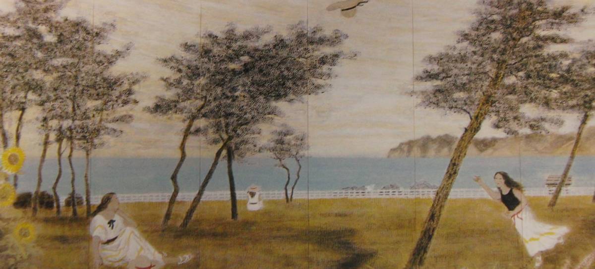 Colina Yamamoto, [Cuando pase el verano], De un raro libro de arte enmarcado., Nuevo con marco, Buen estado, gastos de envío incluidos, cuadro, pintura al óleo, Naturaleza, Pintura de paisaje