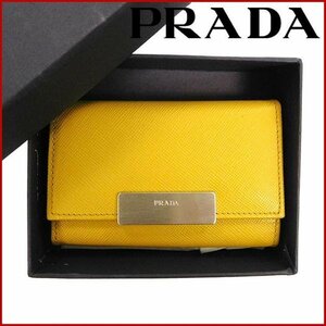  Prada чехол для ключей хорошая вещь немедленная уплата [ б/у ] X10560