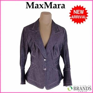  Max Mara jacket Denim superior article popular [ used ] X7538