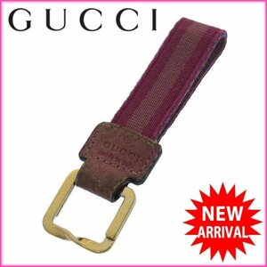  Gucci key ring G metal fittings Sherry line popular super-discount [ used ]X7454