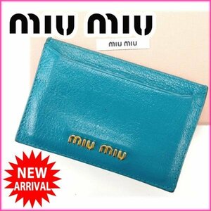 Miu Miu Card Case держатель визитной карточки популярный дешевый [использованный] x7172