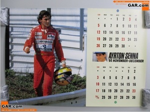 ポス143 Ayrton Senna/アイルトン・セナ カレンダー ポスター 420×594mm A2
