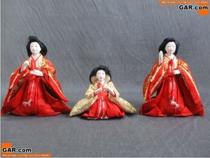 JY92 雛人形 三人官女 合計3点セット 日本人形 ひな祭り 節句 ディスプレイ コレクション