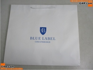 JQ84 CRESTBRIDGE/クレストブリッジ 紙袋 ショップ袋 ショッパー ショップバッグ 手提げ袋 BLACK LABEL/BLUE LABEL 大きいサイズ