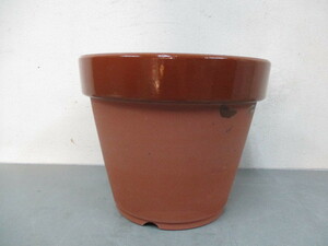 ほ32 丸型 植木鉢 プランター 陶器 園芸 庭 ガーデニング 約30×25cm