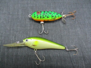 FG61 ルアー 2点セット HEDDON TINY TORPEDO ヘドン タイニートーピード ほか 釣り用品 ハードルアー 中古