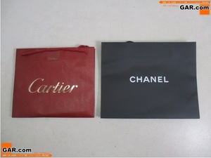 JZ19 Cartier/カルティエ CHANEL/シャネル ショッパー/ショップ袋/紙袋 合計2点セット ブランド コレクション
