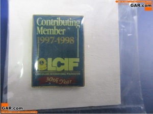 JE30 ピンバッチ/ピンバッジ LIONS CLUB/ライオンズクラブ LCIF 1997-1998 30th year CONTRIBUTING MEMBER 未開封品 コレクション