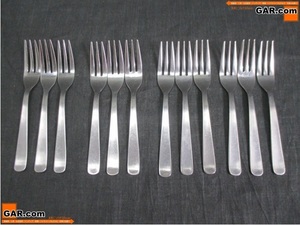 JG61② K.T.Rhime Fork 12 point set stainless steel .. simple eat and drink restaurant meal .. tea 