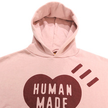 HUMAN MADE ヒューマンメイド HEART HOODED SWEATSHIRT HM23CS004 ハート フーデッド スウェット パーカー ピンク トップス フーディー_画像3