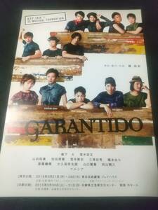 Dステ16th×TS「GARANTIDO」'15.5東芸 １枚：柳下大,荒木宏文,山田裕貴,荒井敦史,三津谷亮,橋本汰斗,前山剛久・マルシア｜舞台・演劇チラシ