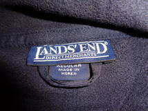 b528◆90s LANDS' END フリース ジャケット◆ランズエンド sizeXL46-48 ビッグサイズ 黒色系 ポリ素材 韓国製 RN62830 アウトドア 防寒着4C_画像5