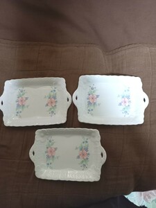 陶器花柄皿　昭和レトロ　日本製 TOWN &COUNTRY FRENCH BOUQUET