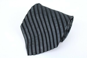  Calvin Klein stripe pattern Italy made brand necktie gray Calvin Klein