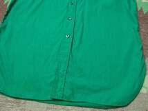 ノーカラー 【W.O.W.O. MAIN AUTO SUPPLY CO】 30s40s Green Cotton Shirt 30年代 コットン シャツ ワーク ビンテージ ヴィンテージ 20s50s_画像5