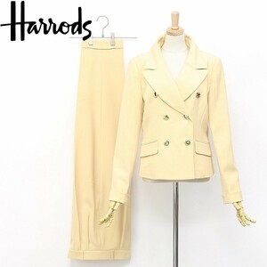 ◆Harrods/ハロッズ 金釦 ダブル ジャケット＆パンツ スーツ セットアップ クリーム 2