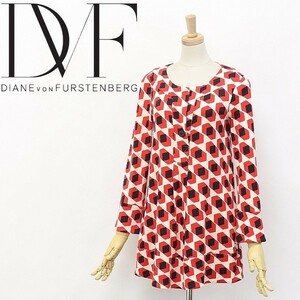 *DIANE von FURSTENBERG/ Diane phone fa stain балка gGABY TUNIC общий рисунок шелк джерси - туника tops 0