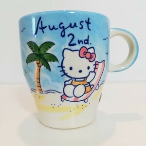 Art hand Auction [Unused / Shipping (all prefectures) from 510 yen / August 2nd Leo] Hello Kitty Birthday Mug Hello Kitty Birthday Mug Hand-painted KT0802, Tea utensils, Mug, Ceramic