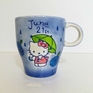 Art hand Auction [Неиспользовано / Доставка (все префектуры) 510 иен ~ / 21 июня Близнецы] Кружка «Hello Kitty» на день рождения, ручная роспись KT0621, чайная посуда, Кружка, Изготовлен из керамики