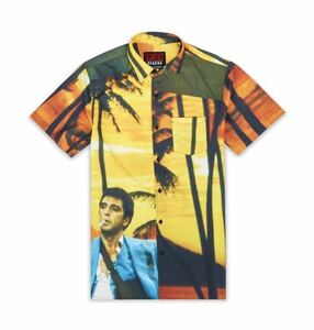 * новый товар не использовался US прямой импорт REASON BRAND × SCARFACE Sunset Allover Print Shirt S размер Lee zn шарф . стул гавайская рубашка Wacko Maria 