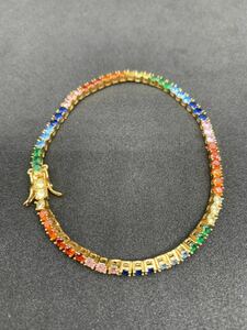  Rainbow colorful 7 color Gold zirconia Brin Brin bracele 
