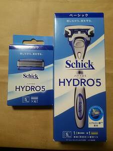 【未使用美品未開封新品】シック Schick 剃刀 ハイドロ5 HYDRO5 本体+替刃1個 5枚刃×4個入 定形外可能