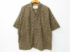 SUPERTHANKS スーパーテンクス NO COLLAR SHORT SLEEVE ノーカラー オーバーシャツ 半袖 SIZE:L♪FG5851