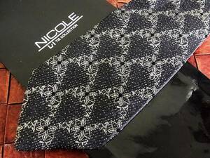 ●1866●良品●ニコル【NICOLE】「雪の結晶」ネクタイ