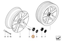 BMWミニMINI純正R55クラブマンLCIワンOneクーパーCooperハブキャップ54mmエンブレム36131171069アルミホイールCooperSホイールキャップJCW_画像4